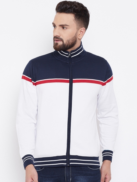 

Austin wood Men White Colourblocked Sweatshirt
