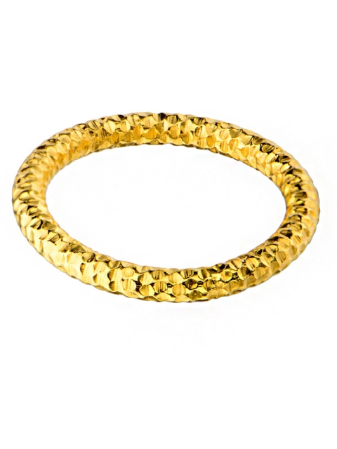 

Inox Jewelry Gold-Toned Stainless Steel Hammered Wedding Band