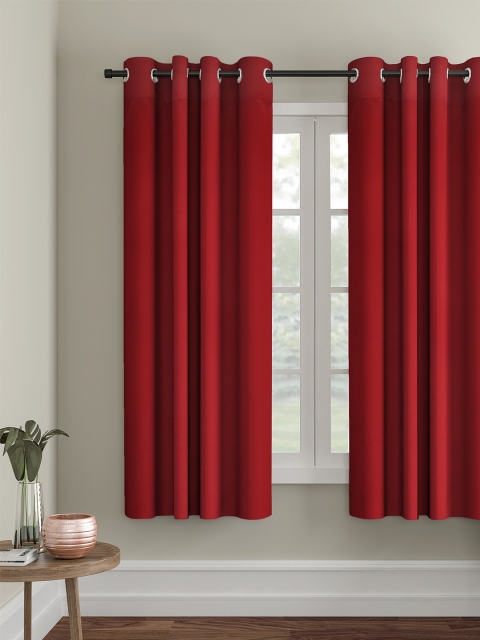 

eyda Red Single Room Darkening Window Curtain