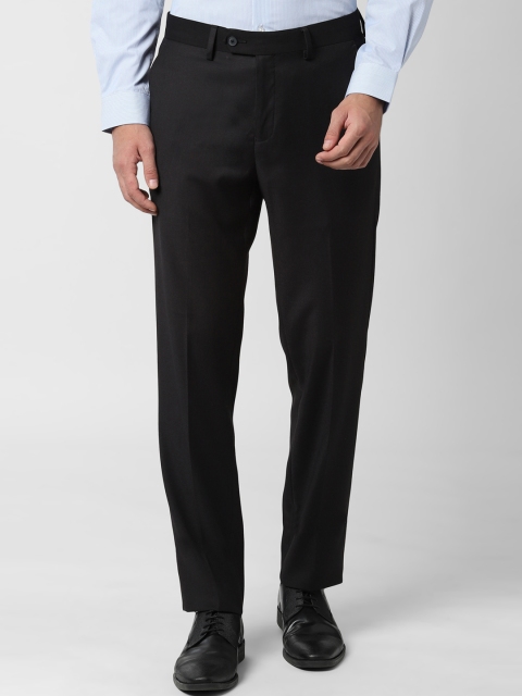 

Peter England Men Black Slim Fit Solid Formal Trousers