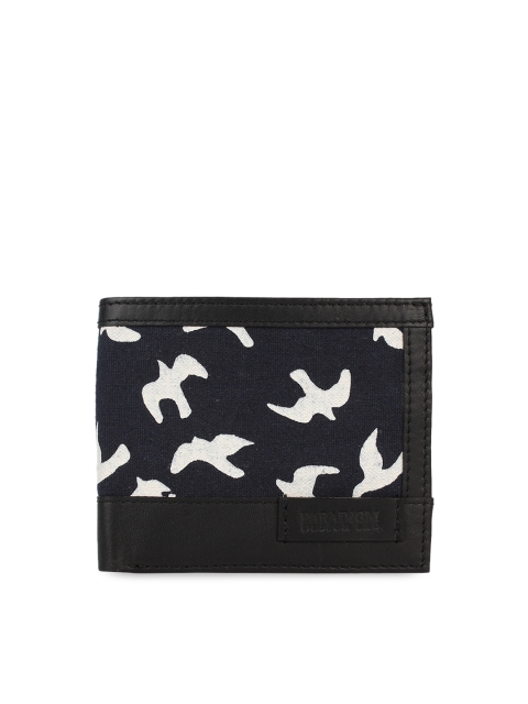

Paradigm Design Lab Men Black Printed Two Fold Wallet