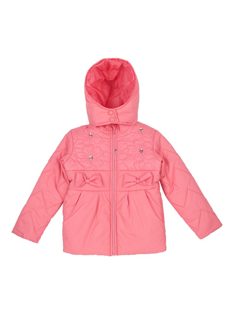 

Pantaloons Junior Girls Peach-Coloured Solid Tailored Jacket