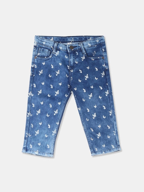 

Cherokee Girls Blue Regular Fit Mid-Rise Clean Look Stretchable Jeans