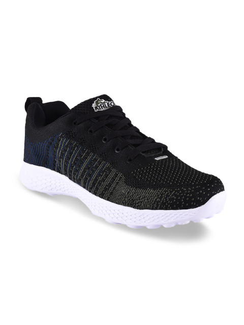 

Action Men Black Synthetic Running Shoes