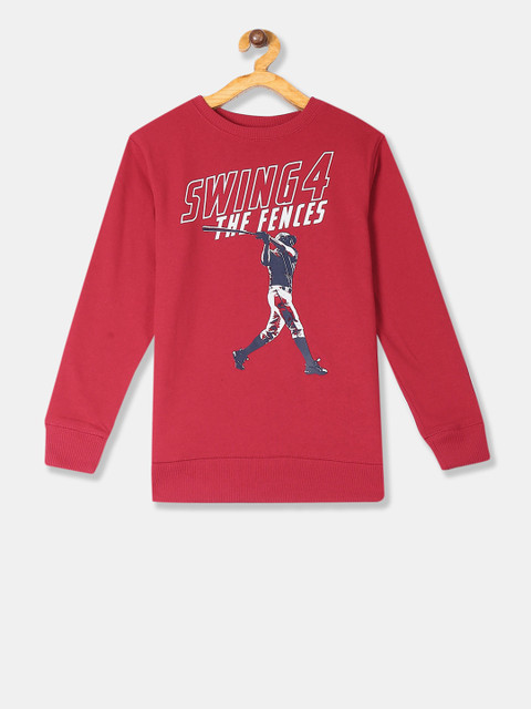 

The Childrens Place Boys Red Printed Sweatshirt