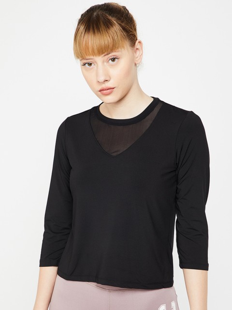 

Kappa Women Black Solid Top