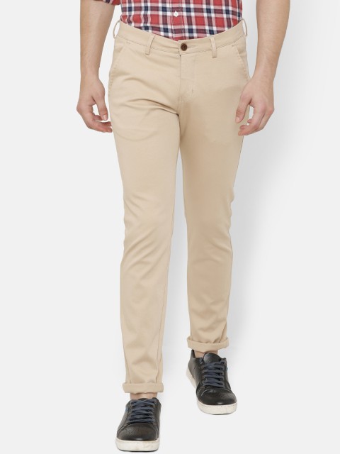 

Bar Harbour Men Beige Slim Fit Solid Regular Trousers