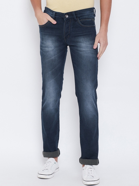 

Octave Men Navy Blue Regular Fit Mid-Rise Clean Look Jeans