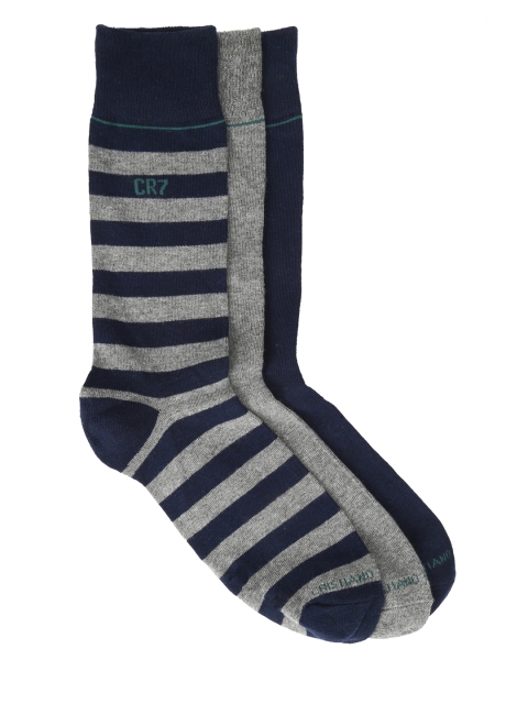

CR7 Cristiano Ronaldo Men Pack of 3 Assorted Solid Calf-length Socks