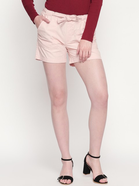 

Honey by Pantaloons Women Pink Solid Regular Fit Regular Shorts