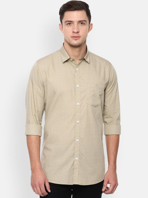 

Van Heusen Sport Men Beige Slim Fit Printed Casual Shirt