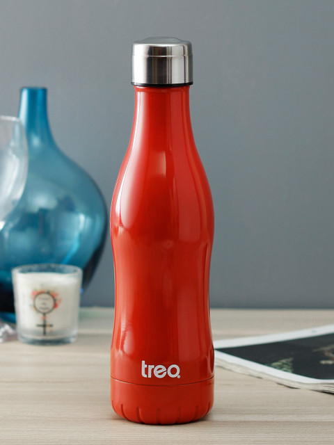 

Treo by Milton Campa-500 Red Solid Vaccum Insulated Hot & Cold Stainless Steel Water Bottle 455ml