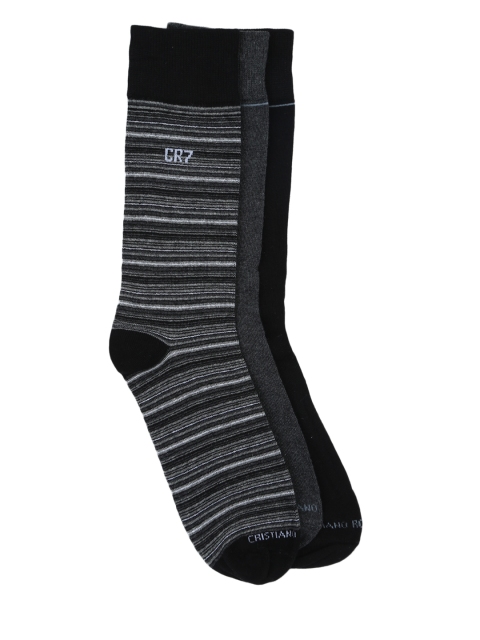 

CR7 Cristiano Ronaldo Men Pack of 3 Assorted Calf-Length Socks