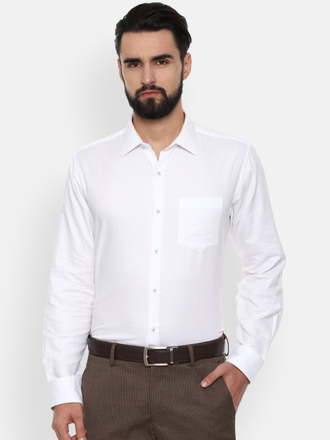 

Van Heusen Men White Regular Fit Solid Formal Shirt