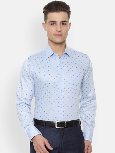 

Van Heusen Men Blue Slim Fit Printed Formal Shirt