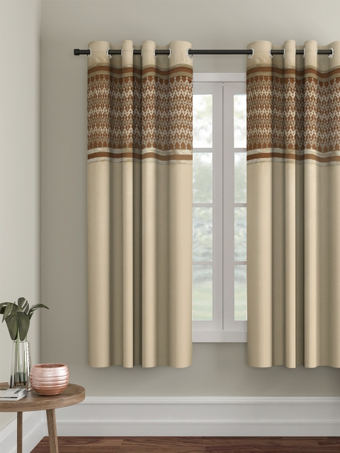 

eyda Gold-Toned Single Room Darkening Window Curtain