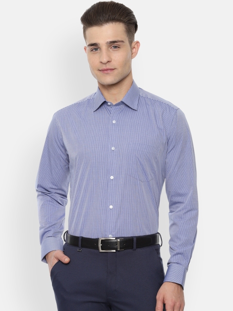 

Van Heusen Men Blue Regular Fit Striped Formal Shirt