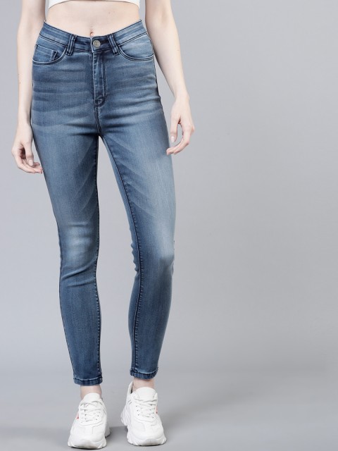 

Tokyo Talkies Women Blue Skinny Fit Mid-Rise Clean Look Stretchable Jeans
