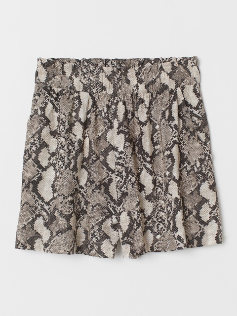 H&M Women White & Grey Wide Shorts