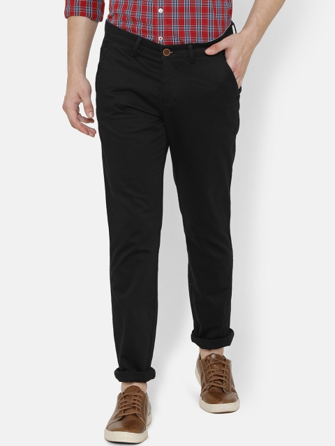 

Bar Harbour Men Black Slim Fit Solid Regular Trousers