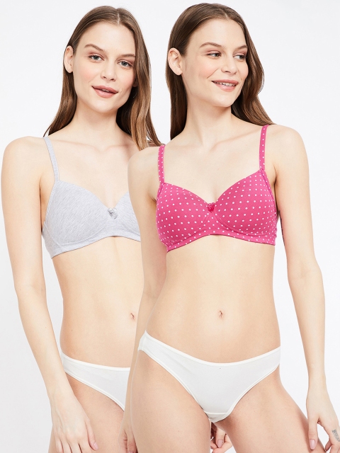 

Ginger by Lifestyle Women Pack Of 2 T-Shirt Bras 8903742287970, Pink