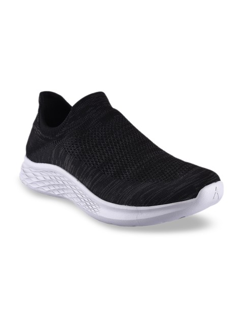 

Action Men Black Synthetic Running Shoes