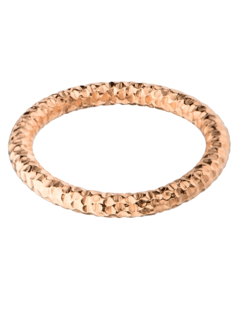 

Inox Jewelry Rose Gold-Toned Stainless Steel Hammered Wedding Band