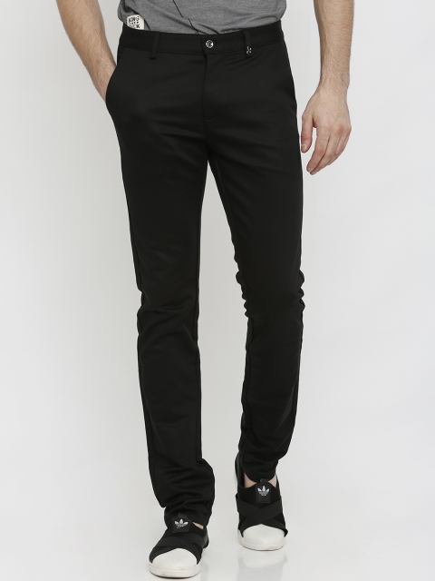 

Rex Straut Jeans Men Black Comfort Slim Fit Solid Regular Trousers