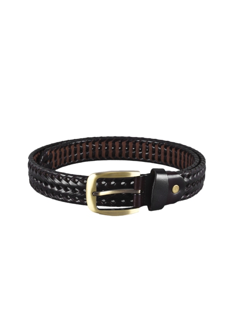 

BuckleUp Men Brown Leather Textured Belt