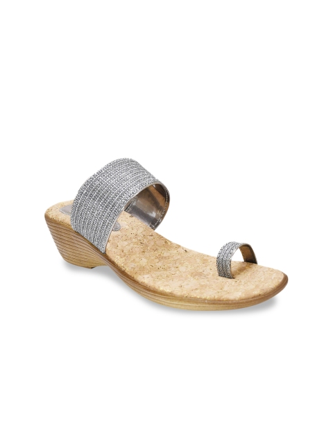 

Shoetopia Women Grey Embellished Heels