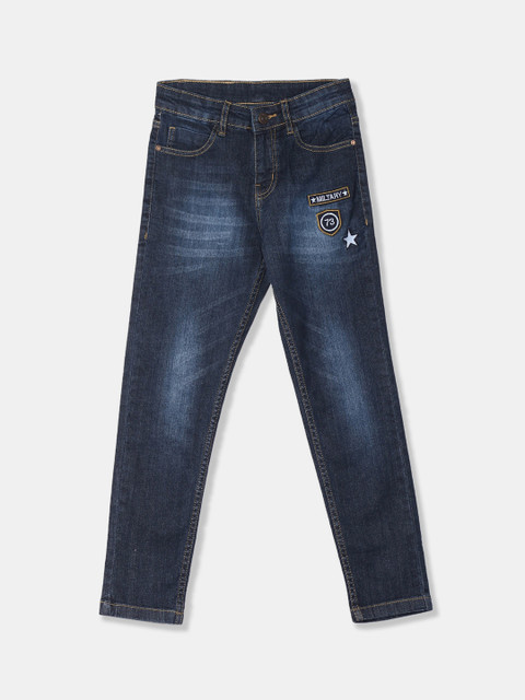 

Cherokee Boys Blue Slim Fit Mid-Rise Clean Look Stretchable Jeans