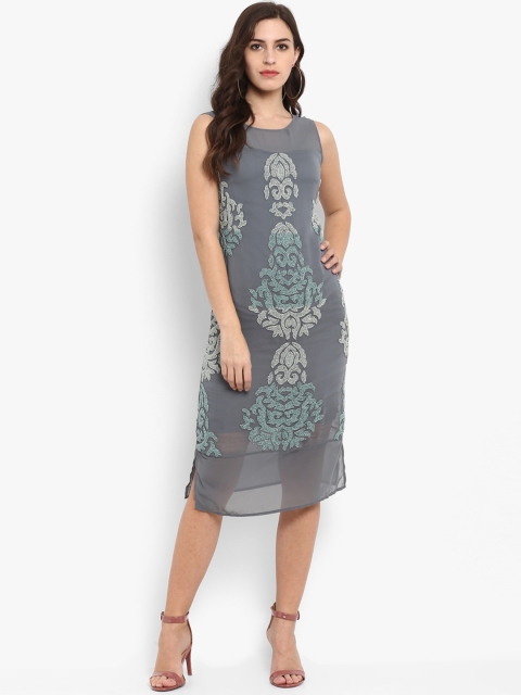 

Aditi Wasan Women Grey Printed Sheath Dress