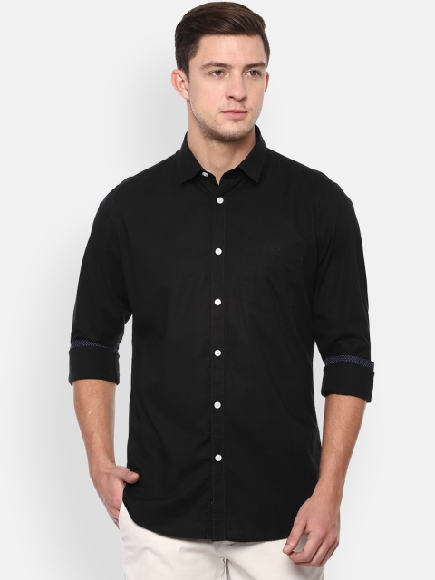 

Van Heusen Sport Men Black Slim Fit Solid Casual Shirt