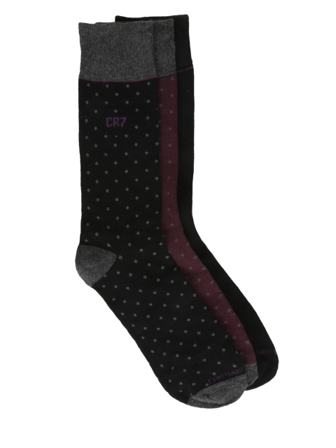 

CR7 Cristiano Ronaldo Men Pack of 3 Assorted Calf-Length Socks