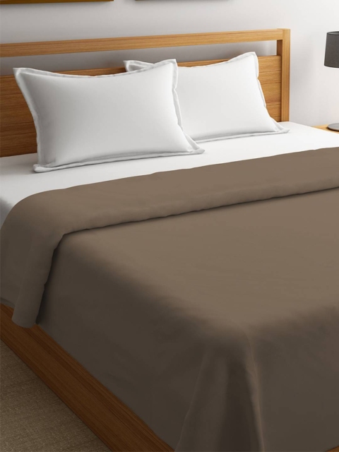 

STELLAR HOME Grey Solid AC Room 210 GSM Double Bed Blanket