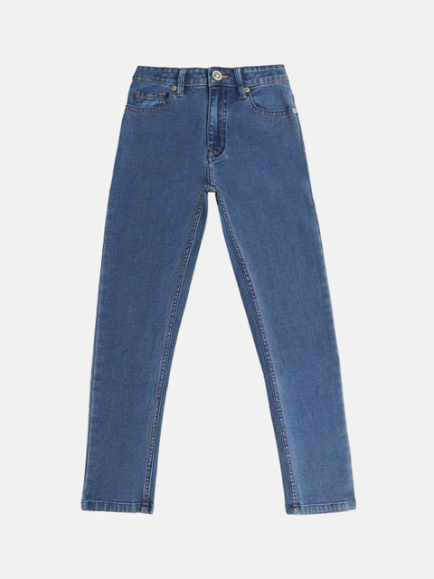 

Lil Tomatoes Boys Blue Straight Fit Mid-Rise Clean Look Stretchable Jeans