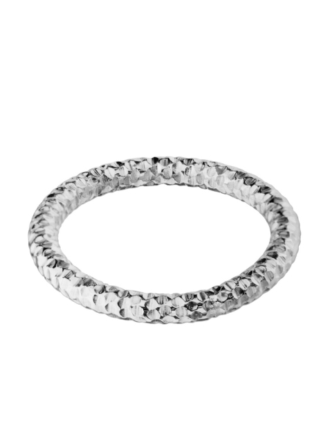 

Inox Jewellery Silver-Toned Stainless Steel Hammered Wedding Band