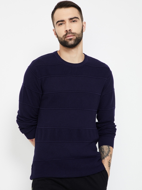 

CODE by Lifestyle Men Navy Blue Solid Pullover Sweater
