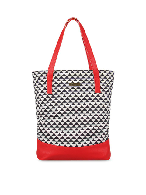 

Vivinkaa Black & White Printed Tote Bag