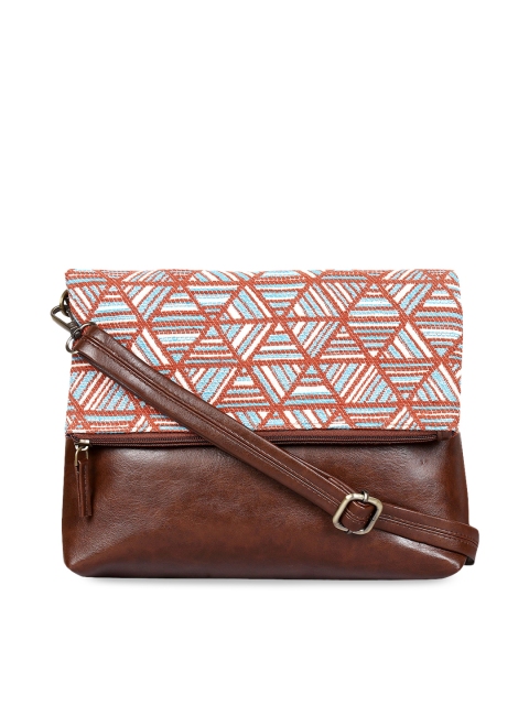 

HAMELIN Brown & Pink Printed Sling Bag