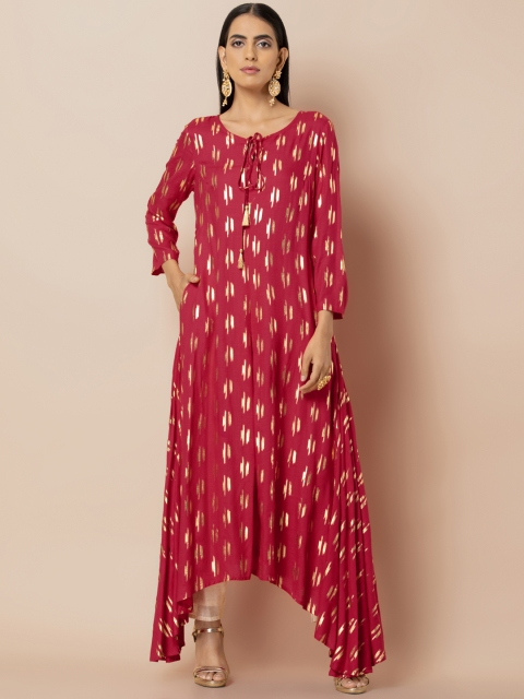 

INDYA Women Pink Printed Tunic, Red