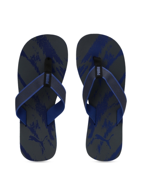 

Puma Unisex Black & Grey Printed Thong Flip-Flops