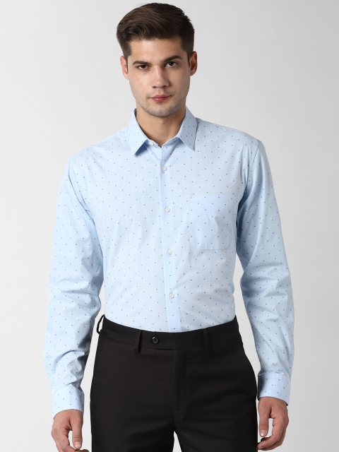 

Peter England Men Blue Regular Fit Printed Formal Shirt