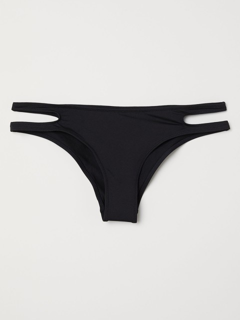 

H&M Women Black Solid Cheeky Bikini Bottoms 0616086002