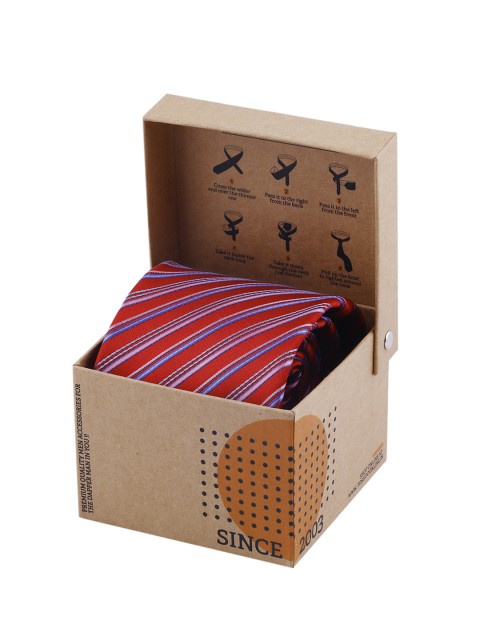 

Tossido Red & Blue Striped Broad Tie