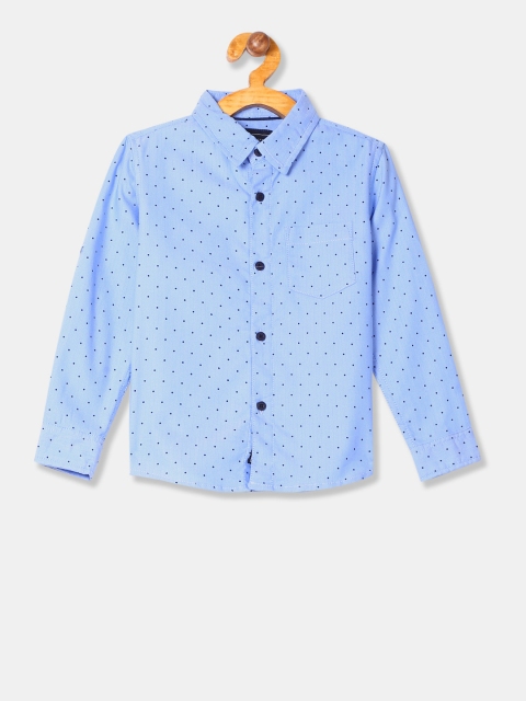 

Cherokee Boys Blue Printed Regular Fit Casual Shirt