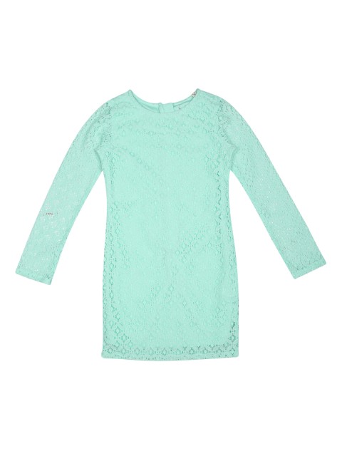 

Allen Solly Junior Girls Sea Green Self Design Sheath Dress