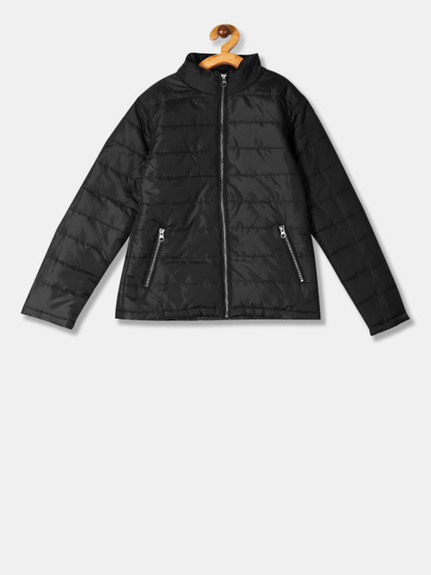 

Cherokee Girls Black Solid Puffer Jacket