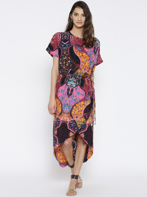 

The Kaftan Company Multicoloured Women Printed A-Line Dress, Multi
