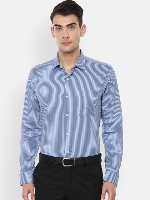 

Van Heusen Men Blue & White Slim Fit Striped Formal Shirt
